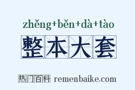 整本大套是什么意思的图片